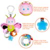 Funsland Baby Stroller Toy and Car Seat Toy for Infant with Teether Hanging Rattle Toys Clip on Stroller Toy Soft Plush Baby Toys for Boys and Girls 3-12 Months