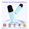 EYTSE Mini Karaoke Machine for Kids, Blue Mini Portable Karaoke Machine Speaker with 2 Wireless Mics and Lights for Girls Boy Ages 4,5,6,7,8,9,10,12+ Birthday Party Home
