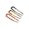 3 Pcs U Shaped Hair Sticks for Women Girls, Fashion Tortoise Shell Hair Forks 4.53 inch Acetate 2 Prong Bun Hair Clips Updo Hair Pins Hair Accessories for Thin Thick Hair