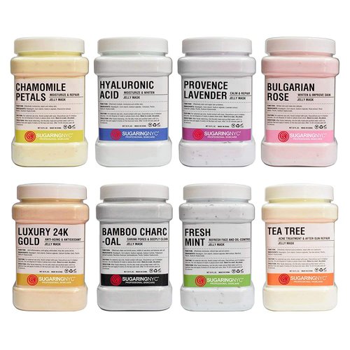 Vajacial Jelly Mask Peel-Off Bikini, Underarms Area Peel Mask - Fresh Mint - Professional Size 23oz by Sugaring NYC