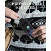 KLLRO RUO Chapstick Holder Keychain Fashion Lipstick Sleeve Lip Balm Portable Pocket Lip Gloss Tube Holder Clip-on Makeup Travel Accessories - Colorful Skull