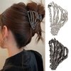 2PCS Skeleton Hand Hair Clips Halloween Hair Claw Clip Non Slips Jaw Clips Punk Hair Barrettes Accessories for Women Hair Styling Day of the Dead Hair Decorations