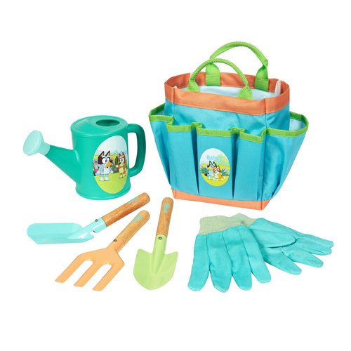 BLUEY Kids Gardening Set | Quality Garden Tool Kit for Kids and Toddlers | Includes Bluey Kids Watering can, Gloves, Two Shovels, rake and Bluey Tote Bag