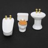 1: 24 Dollhouse Miniature Porcelain Bathroom SetMini Dollhouse Furniture, Dollhouse Miniature Bathroom Set for Decoration(#1) Doll Houses
