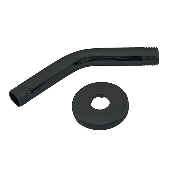 Westbrass 1/2" IPS x 6" Shower Arm, Matte Black, D300-1-62