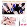 BOMOQING 10 Pencil for Rhinestones Pick up,Wax Rhinestone Picker Tool Pencil Nail Dotting Applicator White Bead Sorting Tray Triangular Plate 1 Pencil Sharpener, 1 Tweezers for Nail Art DIY