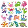 Partywind 120 Glitter Styles Dinosaur Tattoos for Kids Party Supplies, Dinosaur Birthday Party Favors Decorations, Fake Tattoo Stickers for Boys and Girls (12 Sheets)