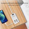 6 Ports USB Charger Hub Desktop US Plug AC Power Wall Travel Charging Adapter Slots Charging Station Extension Socket Outlet with Cable