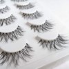 JOSALINAS Crisscross Wispy False Eyelashes Extensions 5 Pairs Glamour Fake Mink Lashes, Winter