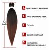 Pre-stretched Braiding Hair Extension Professional Kanekalon Braiding hair 12 Inch 8 Packs Hair Extensions For Braids Ombre Natural Black To Brown (12Inch,#1B/30)
