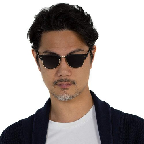 VITENZI Bifocal Sunglasses for Men and Women Semi Rimless Browline Reading Readers - Tivoli in Matte Black 2.75