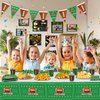 Football Theme Party Supplies - Includes Football Banner, Plates, Napkins, Cup, Tablecloth, Knives, Fork, Spoon and Straws for Boys Sports Theme Birthday Decorations, Serves 20 Guests