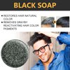 TPTAL Gray Hair Reverse and Coverage Bar Soap - Natural Hair Darkening Shampoo for Fast Black Hair (2PCS)