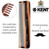 Kent A FOT Handmade All Fine Tooth Saw Cut Beard Comb - Pocket and Travel Comb - Styling Comb or Wet Comb for Fine or Thinning Hair, Beard Care, and Hair Care for the Essential Kent Beard Kit