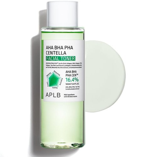 APLB AHA BHA PHA Centella Facial Toner | AHA BHA PHA CEN™ 16.4% 5.41 FL.OZ/Korean Skincare, Exfoliant, Replenishing Moisture, Revitalize for Gentle and Improve Skin Texture