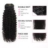 ABH AMAZINGBEAUTY HAIR Jerry Curly Clip in Hair Extensions Real Human Hair 3B 3C Double Wefts Curly Clip ins for African Americans 120g 7 Pieces 17 Clips 120 Grams, Natural Black 18 Inch