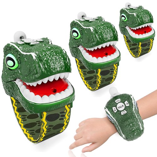 Dinosaur Walkie Talkies for Kids 3 Pack Camping Gear T-Rex Outdoor Toys for Boys Girls Age 3-12 Year Old 3 Channel Long Range Birthday Gifts Halloween Christmas Stocking Stuffers