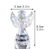 HDCRYSTALGIFTS 3inch Crystal Angel Figurine Paperweight Decor Glass Ornaments Art Collecible (Clear)