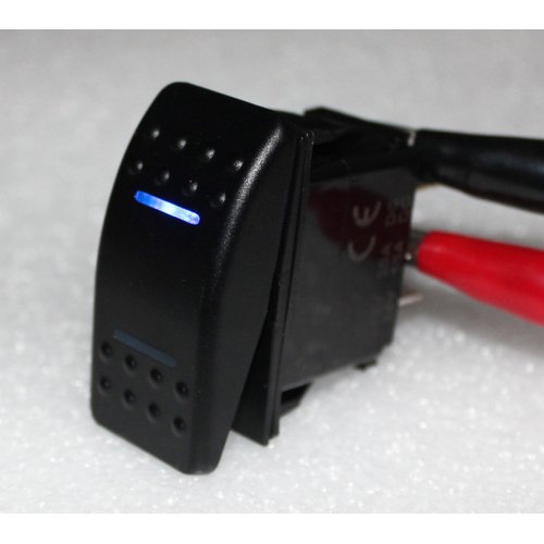 BANDC Marine Boat Car 7 Pins 2 Light Blue Led On-Off-on Rocker Switch Dpdt Waterproof 12v 24v