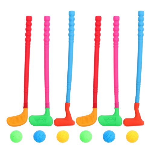 Vaguelly 2 Sets Toddler Golf Set, 33cm Kids Golf Clubs with Balls Training Golf Balls and Club Children Golf Plays Sports Game Outdoor Sport Toys for Boys Girls