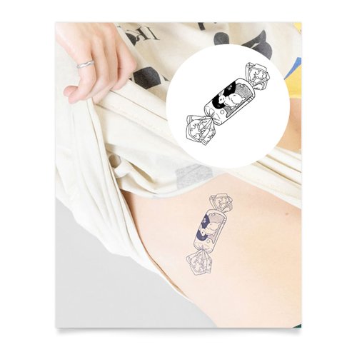 Inkbox Temporary Tattoos, Semi-Permanent Tattoo, One Premium Easy Long Lasting, Water-Resistant Temp Tattoo with For Now Ink - Lasts 1-2 Weeks, Sweet Rabbit, 4 x 4 in