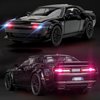 YMHAT Toy Cars 1/32 Dodge Challenger Die Cast Metal Toy Cars Hellcat Toy Car with Sound and Light Pull Back Hellcat Car for 3+ Year Old Boys and Kids