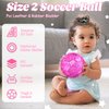 DLUGOPIS Sparkling Pink Mini Soccer Ball Size 2 Sport Ball for Toddlers PVC Backyard Outdoor Toys for Little Boys Girls Kindergarten Student