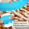 QTECLOR Adjustable Silicone Pie Crust Shield Pie BPA-free Protectors Cover Kitchen Tool for Baking Pie Pizza, Fits 8-11.5 Inches Pie (Blue-2pcs)