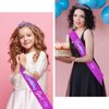 CIEHER Birthday Girl Crown and Birthday Sash Birthday Tiara Purple Crown Birthday Sashes for Women Girls Purple Birthday Decorations Birthday Gifts for Girls