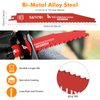 25 Pack 9 Inch 6/12 Tpi Reciprocating Saw Blades for Wood and Nail-Embedded Wood Cutting, Bi-Metal Sawzall Blades with Non-Stick Coated for Less Heat and Friction