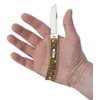 Case XX WR Pocket Knife Sod Buster Jr, Stainless Steel Blades, Length Closed: 3 5/8 Inches, Made in USA (Amber Bone)