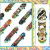 Sosation 18 Pcs Mini Finger Skateboard Christmas Party Gift Favors Mini Skateboards for Kids Novelty Skateboard Toys Fingerboard Decorations Fingertips Movement Finger Toy(Cool Style)
