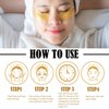 30 Pairs Lip Masks & Eye Mask, 24K Gold Gel Crystal Collagen Eye Patches for Puffy Eyes, Moisturizing Lip Mask Crystal Lip Pads, Under Eye Patches for Dark Circles, Eye Bags, Wrinkles and Fine Lines