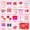 Thuodo 200pcs Valentines Party Favors Toys Assortment, Valentines Day Gifts for Kids as Valentine Classroom Prizes Rewards Bulk Goodie Bag Stuffers Birthday Party Supplies(Valentines)