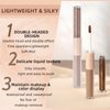 ROPALIA 2 in 1 Liquid Glitter & Matte Eyeshadow Makeup Sticks, Double-Head High Pigmented Velvet Cream Eyeliner Eyeshadow, Long Lasting Quick Drying Liquid Matte Cream Eye Primer Base Makeup