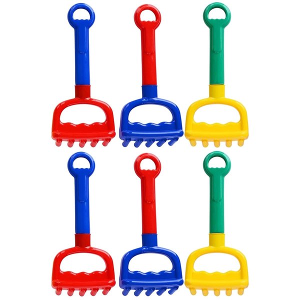 Toyvian 6 Pcs Children's Beach Rake Sand Rake Toys Sand Bucket Molds Kids Beach Toy Colorful Toy Scoop Rake Kids Garden Tool Kid Sand Toy Kid Beach Towel Beach Shovel Baby Pp The Snow