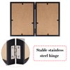 4x6 Double Picture Frame Wooden Hinged Photo Frame Definition Glass Stand Vertically on Desktop or Tabletop Black