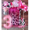 Kwuz Western Cowgirl Balloons Pink 3rd Birthday Party Decorations, Retro Horse Cowgirl Hat Boot Balloons Girls Western Theme Rodeo Birthday Party Decorations Supplies Decor (32Inch Pink 3 Balloon)
