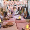 Sleepover Party Supplies for Girls - Rose Gold Sleepover Party Decorations Balloon Banner Set Sleepover Birthday Decorations for Boys Girls Theme Party