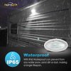 Partsam Oval LED RV Exterior Porch Utility Light with Switch 12v Replacement Light for RVs Boat Trailer Camper 5th Wheels White Base w/Snap-on Clear and Amber Lenses Surface Mount