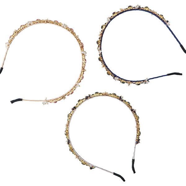 Leadigol Crystal Hair Band, Hair Hoop Retro Gift Sweet Headband Hair Accessories Elegant Crystal Hairband Banquet Rhinestone