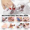 YOKE FELLOW Electric Nail File - 40000 RPM Rechargeable Nail Drill Machine Nail File with 12 Nail Drill Bits for Manicure Pedicure Acrylic Polishing Tools Kit for Salon Home Use
