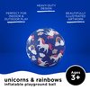 Crocodile Creek Playground Ball - Durable Rubber Ball for Kids Ages 3 and Up - Bouncy Inflatable Ball for Kickball, Indoor Games, and Outdoor Sports - PVC-Free - Unicorns - 5-inch Diameter