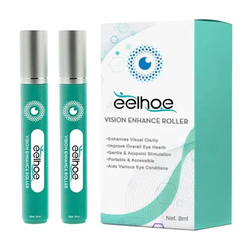 Vision Enhance Roller, Ophthlamed Vision Enhance Massage Roller, Vision Enhance Massage Roller, Enhances Visual Clarity, Relieve Your Eyes, for Play Games, Stay Up and Work (2 Pcs)