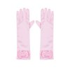 Princess Dress Up Party Accessories Set with Gloves,Crown,Wand,Clip Earrings for Women Pink (4pcs)