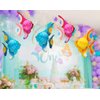 90shine 12PCS Tropical Fish Party Decorations Supplies- Under-The-sea/Mermaid/Luau/Hawaiian/Kids Birthday Table Centerpiece