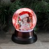 LED Light Up Mini Photo Snow Globe with Black Base