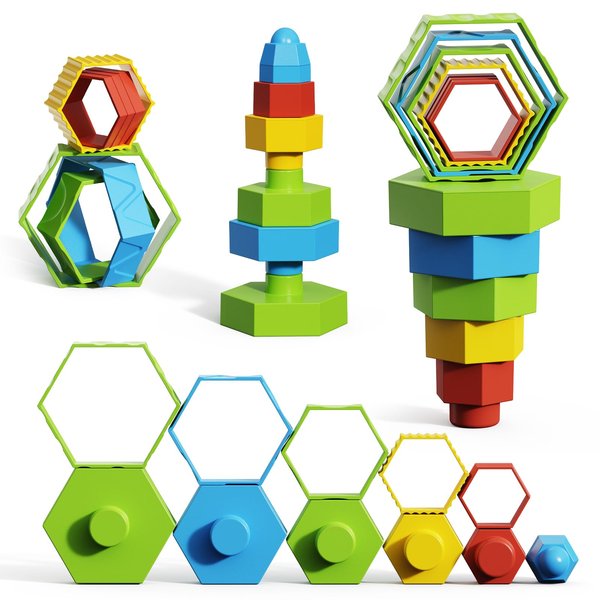 ZAMERR Baby Stacking Toys for Toddlers 1-3, Sensory Montessori Toys for 1 Year Old Boy Girl, Building Blocks STEM Balance Game Preschool Learning Fine Motor Skills Toy Birthday Gifts for 2 3 4 5+ Kids