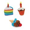 MPP Dog Plush Sweet Treats Birthday Cake Cupcake or Ice Cream Cone Squeaker Excites (Birthday Cake)