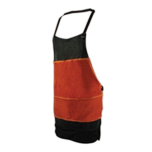 MAGID A2432BPBCM Nylon Mesh Cut Resistant Apron, 32" Length x 24" Width, Black